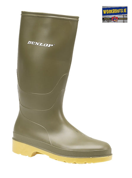 Dunlop Youths Green Wellie